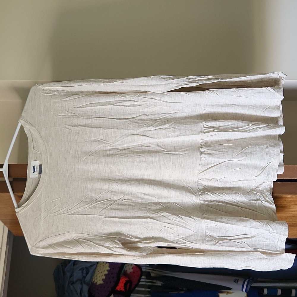 Cream Old Navy Long Sleeve Top